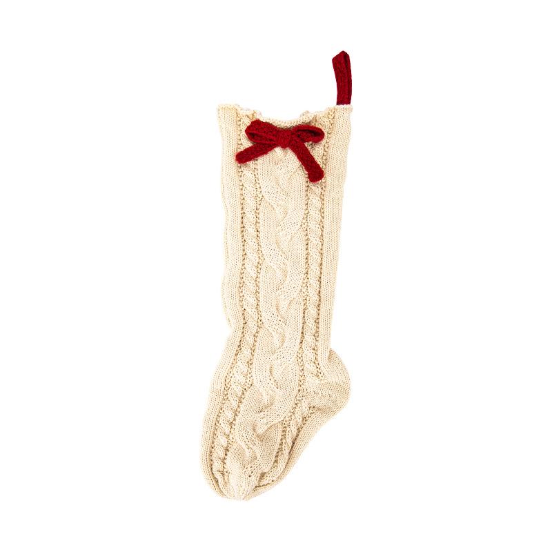 Christmas decorative stockings twisted knitted socks modeling Christmas tree pendant Christmas decorative Christmas stockings pendant gift