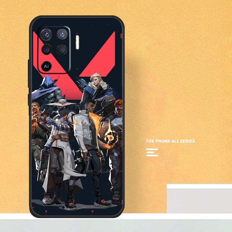 Valorant Shooting Game Case For Oppo A74 A94 A54 A15 A17 A57 A6 A5 Pro A16 A76 A96 A40 A60 A80 A18 A38 A58 A78 A98