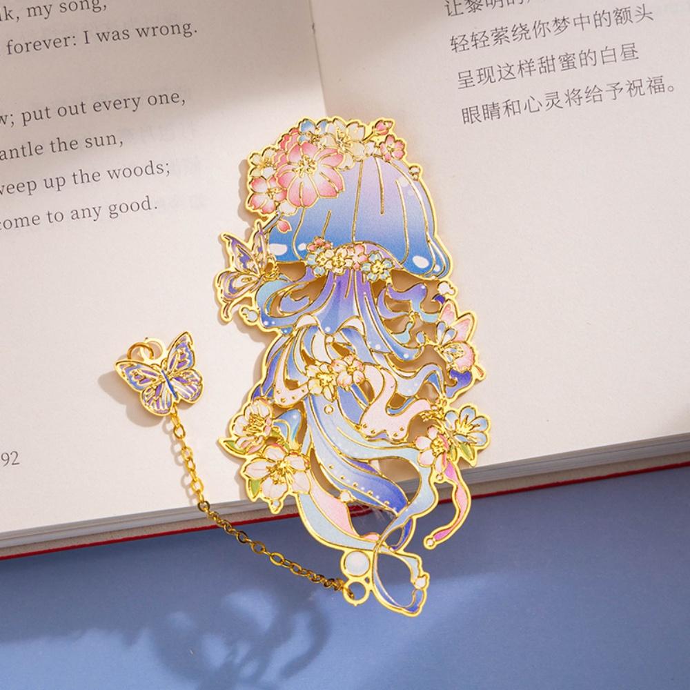 Ocean Theme Bookmark Elegant Metal Bookmark Marine Animals Bookmark For Gift For Friends Reading Study