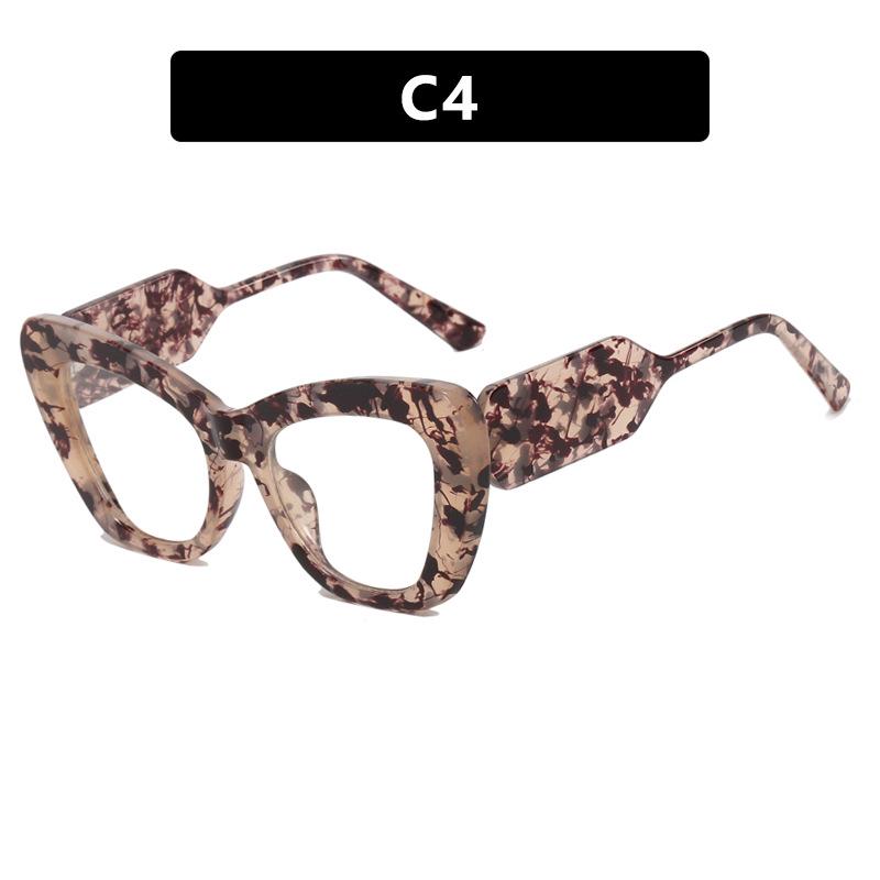 Kodon 2023 Cat-Eye Colorblock Flat Lens Anti-Blue Light Eyewear - Influencer Style