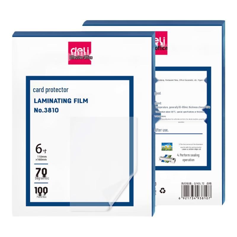 Deli 6-inch Laminating Pouches