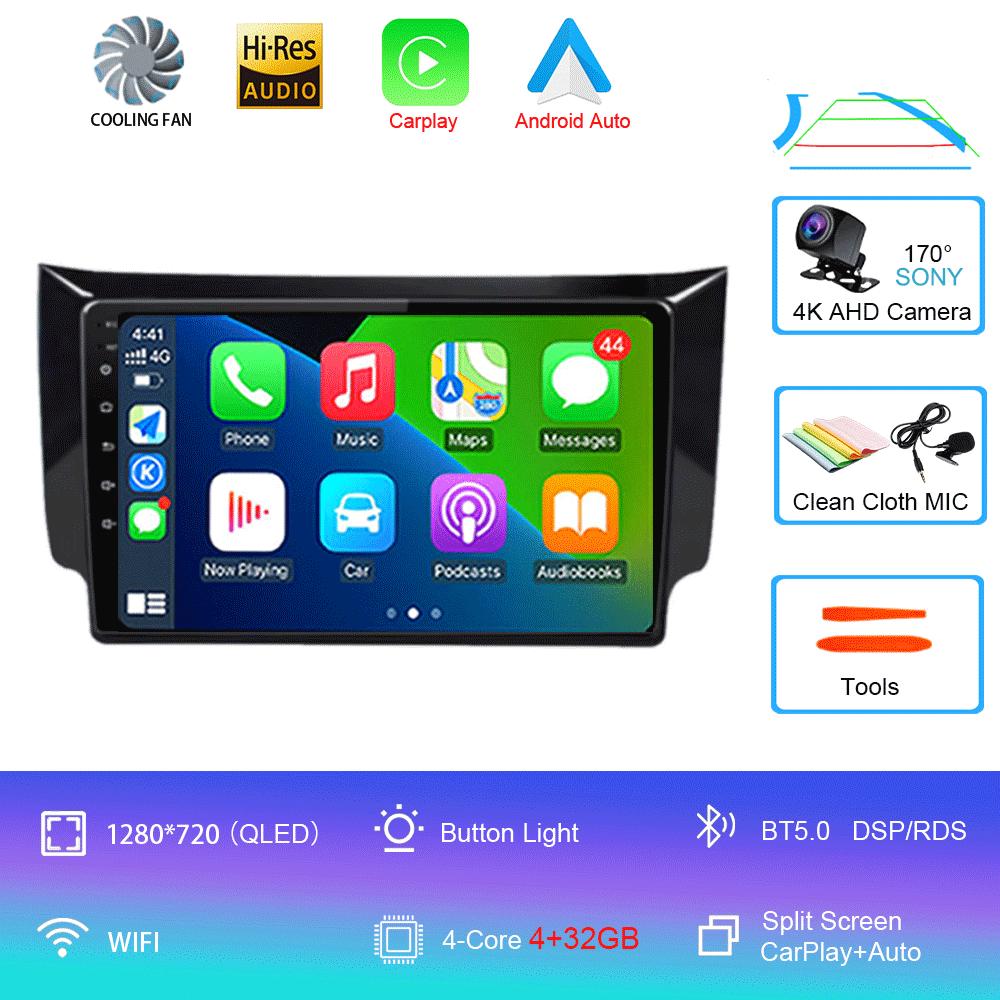 Car Radio Android 14 Carplay Auto For Nissan Sylphy B17 Sentra 12 2012 2013 2014-2018 GPS Multimedia Video Player Stereo 2din 4G
