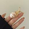 Adjustable Open Rings White Shell Geometric Ring Personality Shell Snail Ring  Jewelry Gift