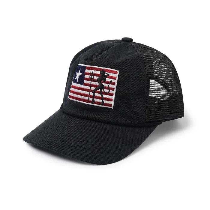 BADLANDS FLAG TRUCKER CAP - BLACK