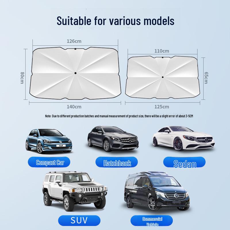 Parapluie rétractable pour voiture - Pare-soleil avant à isolation thermique