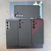 NO Magnetic Carbon Fiber Case for Samsung Galaxy S24+ Ultra S24 Plus Cover Hard Frame Aramid Fiber Case