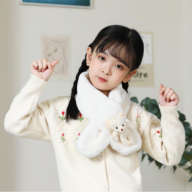 Children's Plush Warm Scarf - Boys & Girls Winter Neck Gaiter, Trendy Christmas Gift for Kindergarteners
