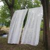 French Floral Lace Window Curtain With Rod Pulling Design For Home Decor