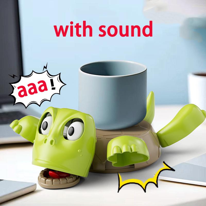 3D Printed Panicked Turtle Coaster Home/Office Decorative Coffee Tea Cup Mat Insulation Pad Mug Holder with Funny Expression