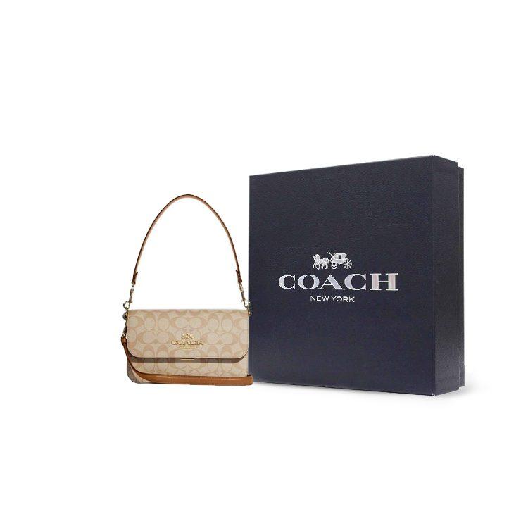 COACH Canvas With Leather Portable Crossbody Bag, Shoulder Bag Women's Khaki CA529-IMNLJ