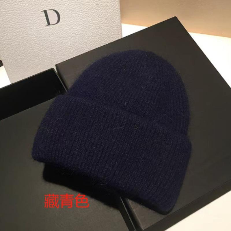 Japanese High end New Rabbit Wool Knitted Wool Hat for Women Trendy Autumn and Winter Japanese Cold Hat Warm Pullover Knitted Hat