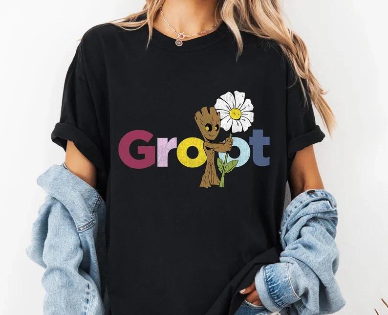 Guardians Of The Galaxy Groot Flower Shirt MCU Fan S