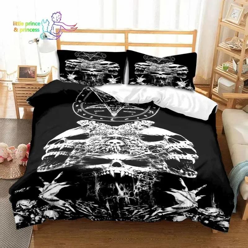 Evil Satanic Mantra Bedding Set Single Twin Full Queen King Size Bed Set Adult Kid Bedroom 3D Print