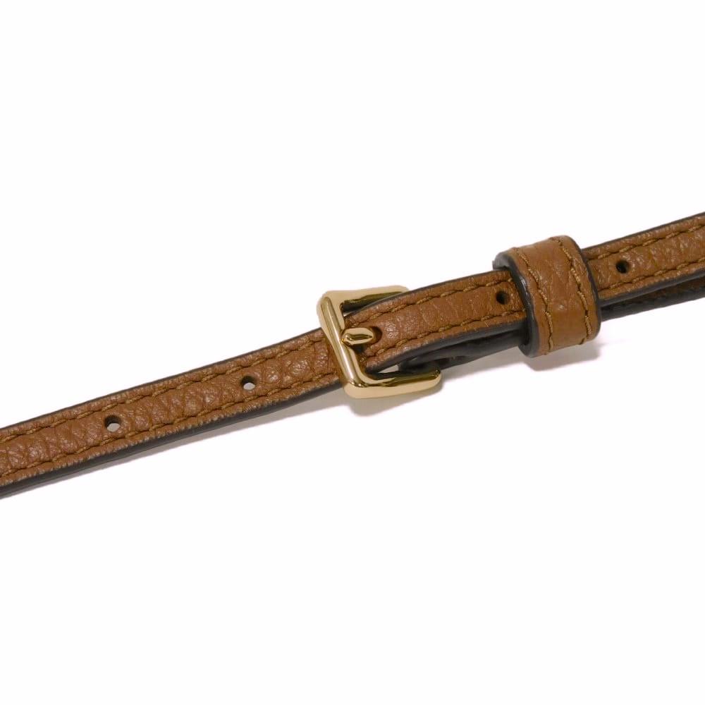 Used Britten Phone Crossbody Case (10833) 151007 7921, Pebbled Brown, Pochette, Smartphone Case with Double T Logo