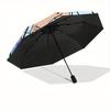 1pc Wednesday Automatic Umbrella - Foldable with 8 Iron Ribs, Portable for Outdoor, Gift, Outdoor Umbrell148