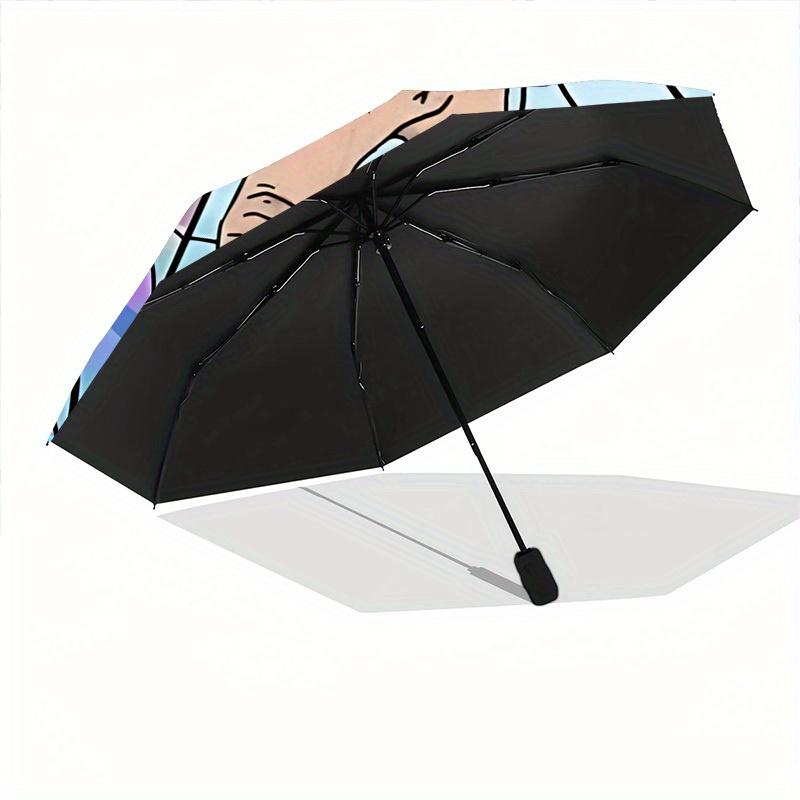 1pc Wednesday Automatic Umbrella - Foldable with 8 Iron Ribs, Portable for Outdoor, Gift, Outdoor Umbrell148