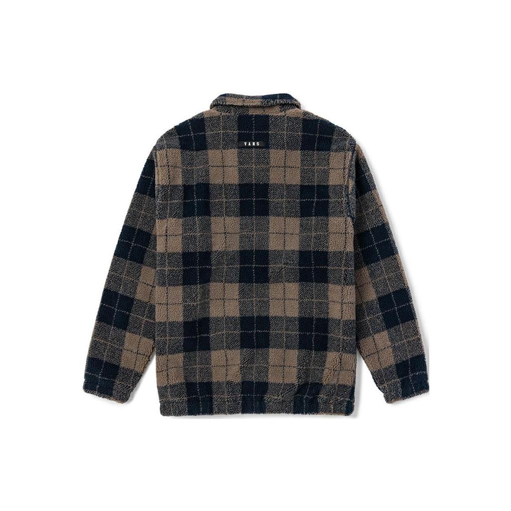 Vans FW22 Brand Logo Polo Neck Long Sleeve Jacket Unisex Jacket Brown VN0A7YGNY7Q