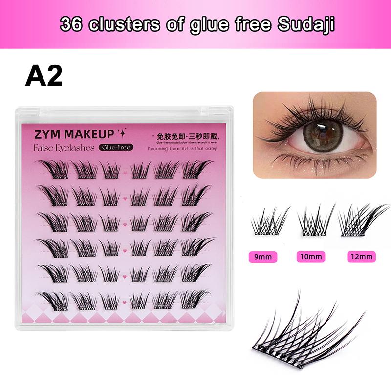 1 Box Self Adhesive Eyelash,Pre Glued Eyelash,Cluster Eyelash,No Need Glue,Easy To Put On, Diy Eyelash Extension