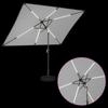 Garden Umbrella with LED Lights and Base 200 X 300 Cm