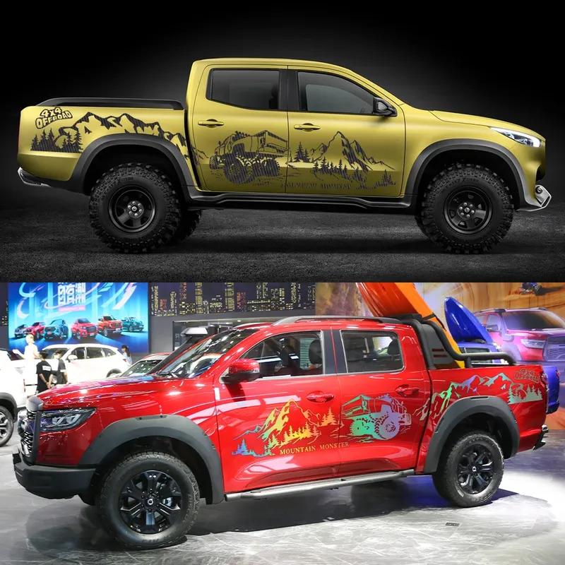 Car Sticker 4X4 Off Road Mountain Decal For Ford F150 Toyota Hilux Isuzu Dmax Dodge RAM Chevrolet Silverado Auto Accessories