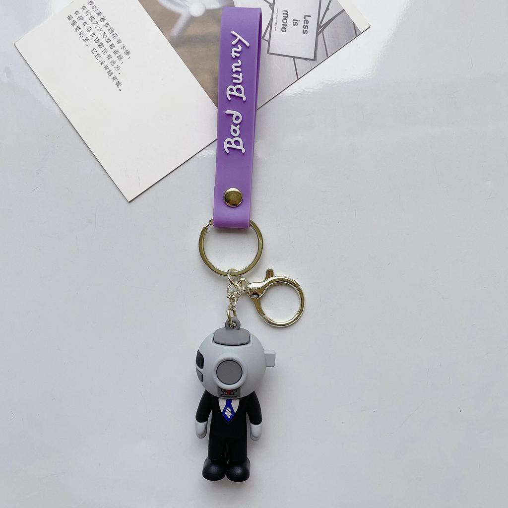 Portachiavi Cuphead Anime Cartone Animato Figure Mugman Bambola Uomo Toilette Skibidi Portachiavi Ciondolo Portachiavi Auto Giocattoli per Bambini Regali di Natale