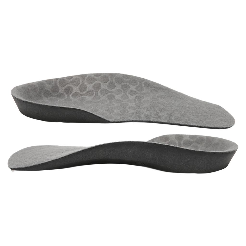 PU Feet Insoles Comfortable Shock Absorbing Arch Supports Inserts for Running Sports Gray