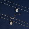Elegant 1/2 Carat Moissanite Pear Cut Necklace - Light Luxury Collarbone Chain, European & American Style