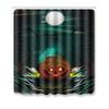 Halloween Shower Curtain Floor Mat Combination Four-Piece Set Bathroom Toilet Carpet Shower Room Foot Mat