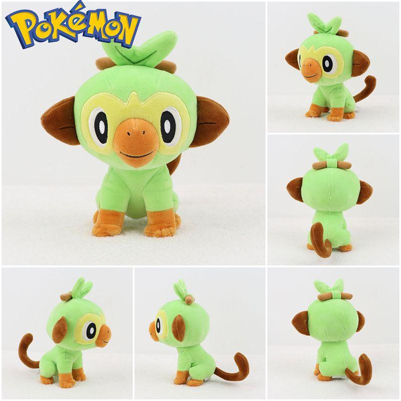 Adorable 7.8in Pokemon Grookey Plush Toy Soft Stuffed Monkey Doll
