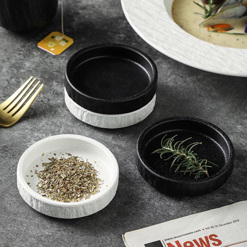 Japanese Style Rock Texture Ceramic Sauce Dishes Set