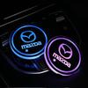 Luminous Car Coaster Water Cup Holder Pad Anti-slip Mat For Mazda 2 3 4 5 6 7 8 323 626 CX5 CX7 CX9 RX8 MX3 MX5 Accessories FF30
