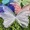 Silk Iridescent Butterfly Wedding Art Installation & Photo Prop