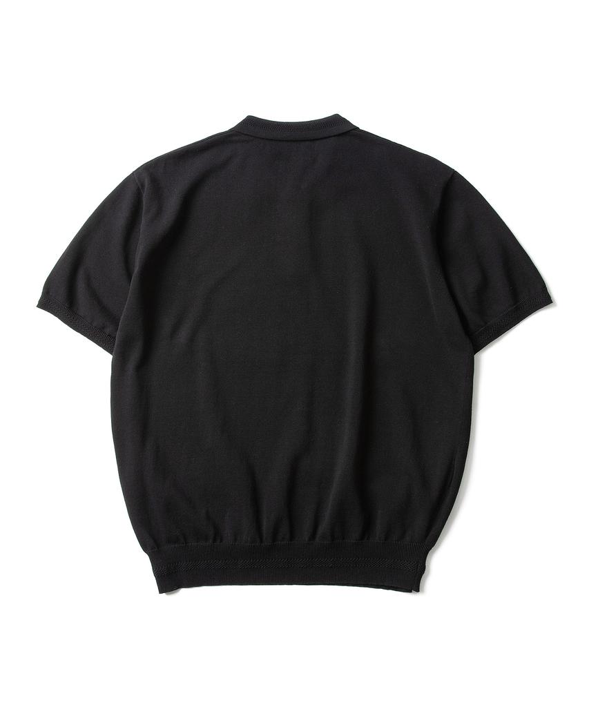 AMFEAST Essential Polo Half Knit Black