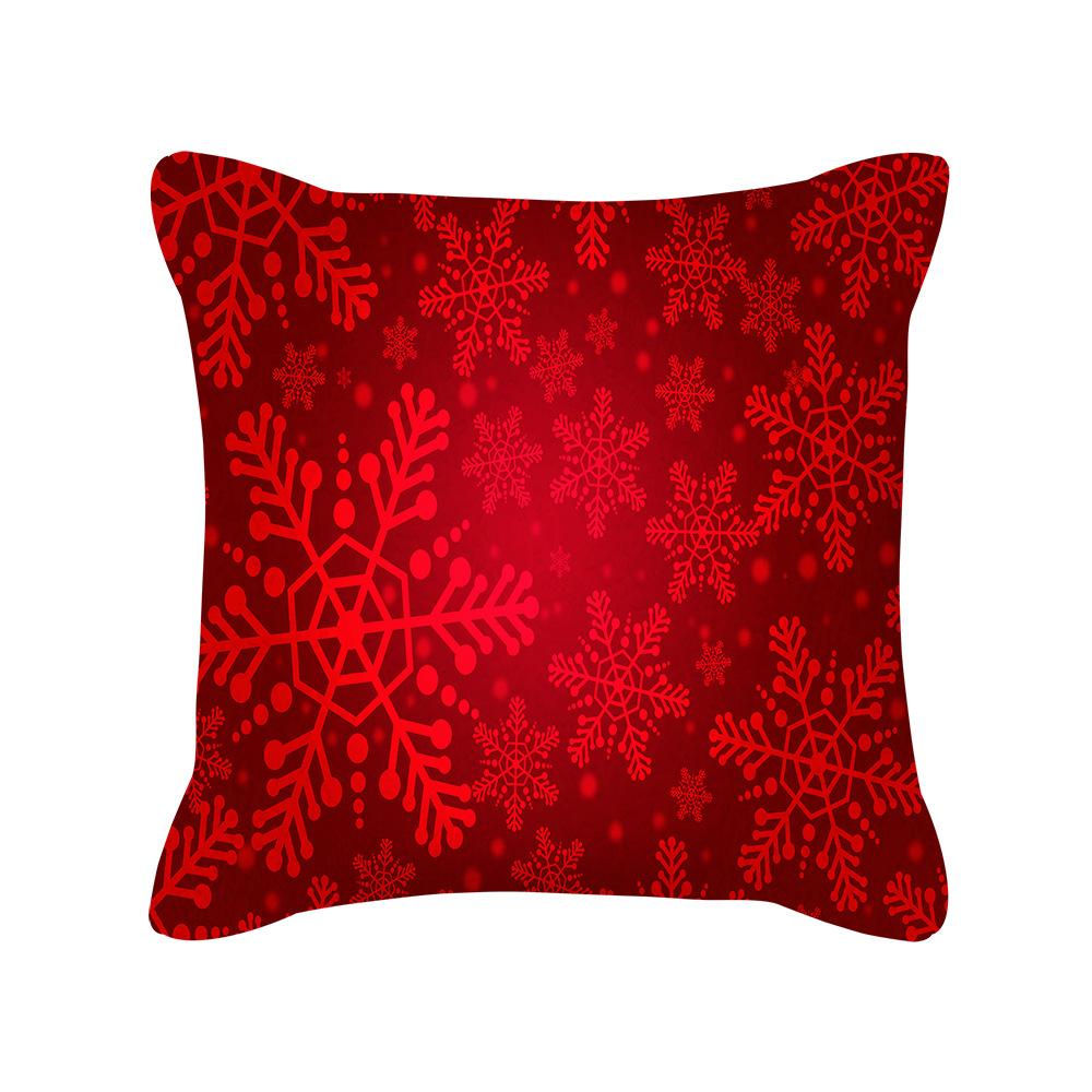 Christmas New Peach Skin Pillow Case Pillow Sofa Pillow Case Red Series Pillow
