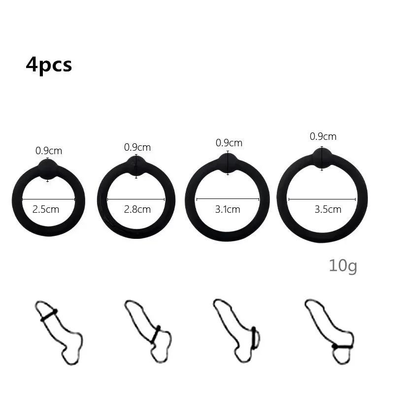 Penis Ring Reusable Silicone Semen Cock Ring Penis Enlargement Delayed Ejaculation Sex Toys For Men