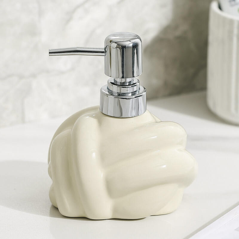Ceramic Dispenser (320ml) Cream Bathroom Dispenser