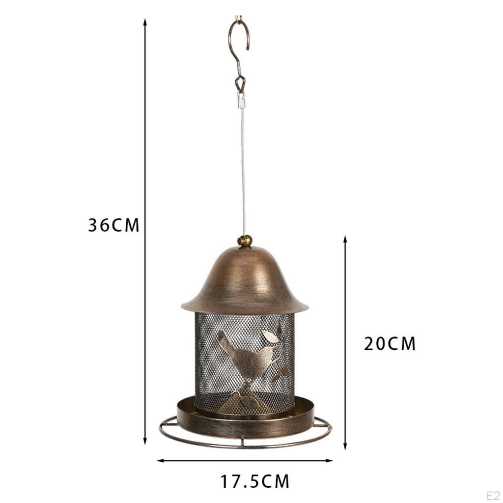 Birds Feeder Birdfeeder with Hooks Hangers Ornament Bowl Weather Resistant for Patio Yard