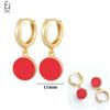 925 Silver Needle Cute Starfish/Shrimp Pendant Earrings Red Chili/ Star Enamel Gold Earrings For Women Fashion Jewelry