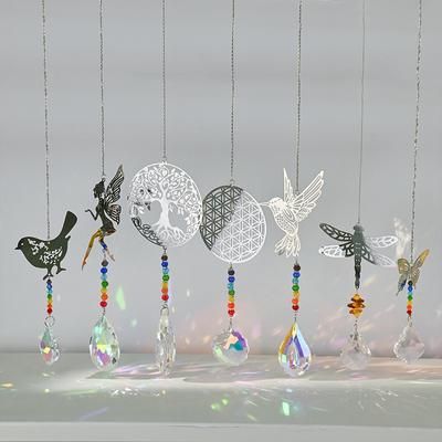 Garten Sonnenfänger Outdoor Yard Hängende Anhänger Künstliche Kristall Windspiele Fenster Regenbogen Maker Home Ästhetische Accessoires