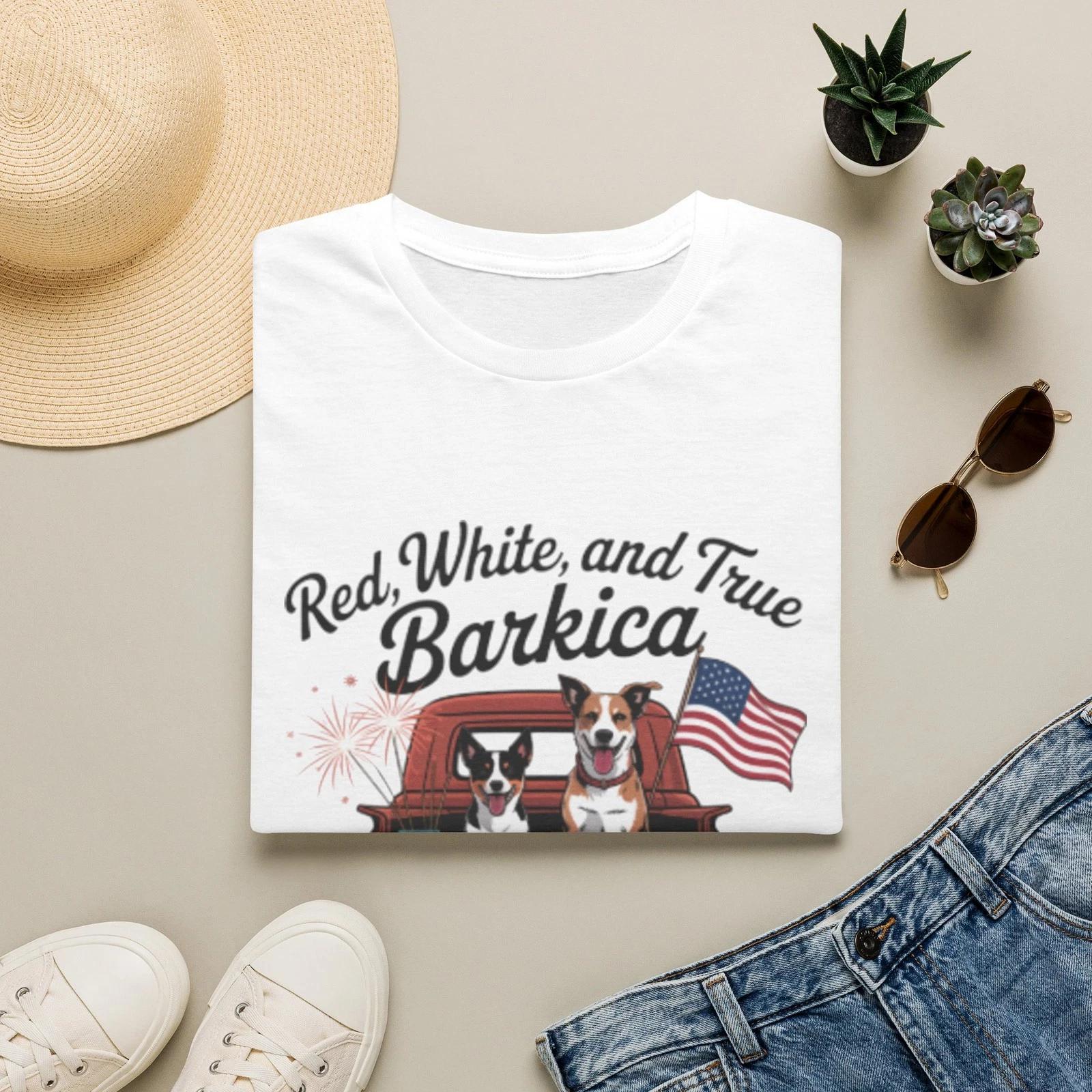 Red White and True Barkica Tee | Patriotic Dog Truck T-Shirt 3XL