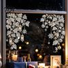 Holiday Glass Decals 2Pcs Christmas Window Clings, Static Sticker, Decal with Snowflakes Lantern Winter Wonderland Decor and Balls Patterns, Removable