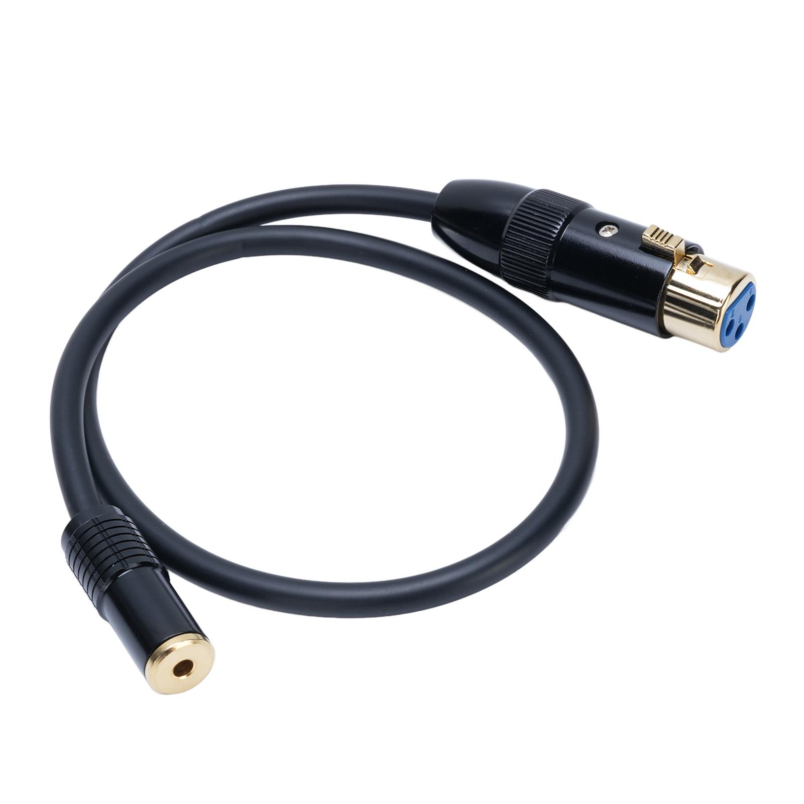 

XLR to 3.5mm Stereo Cable 1.6ft XLR Female to 3.5mm 18 Inch Female Balanced Sound Converter