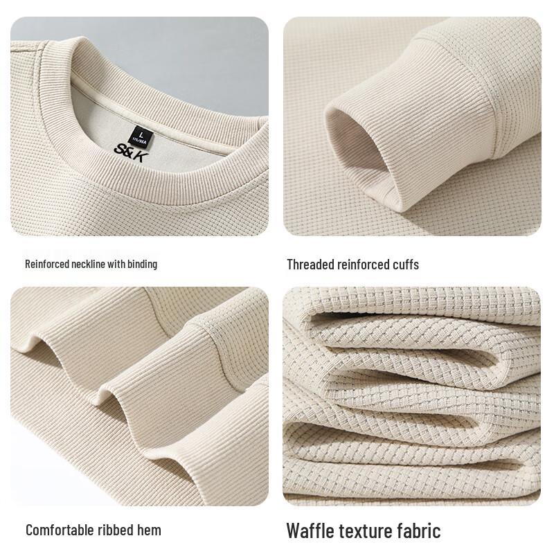 Baleno Men's S&K Waffle Knit Crew Neck Sweatshirt