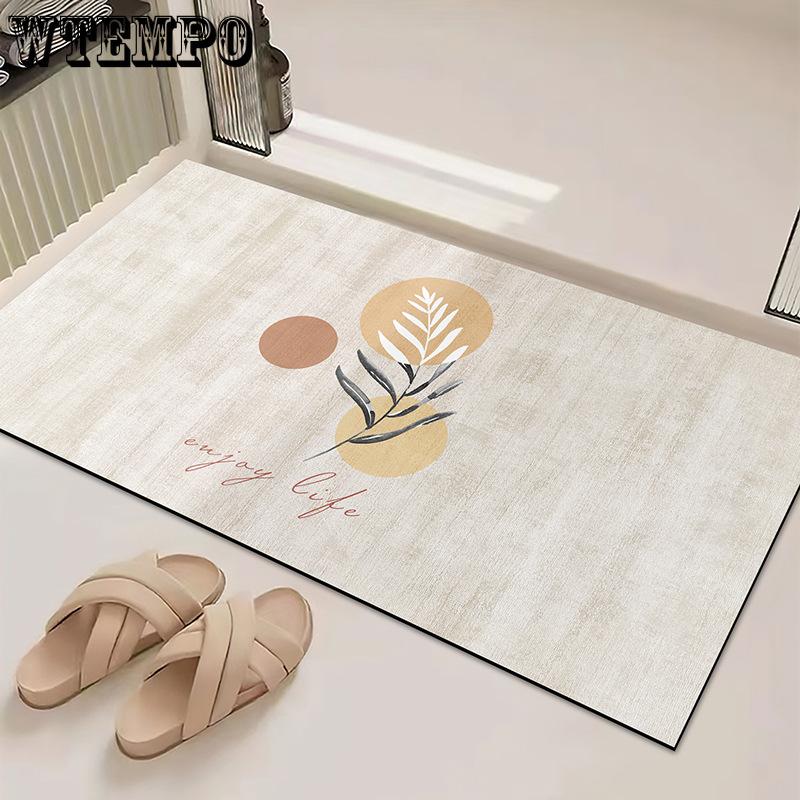 Toilet Floor Mat Entrance Quick Drying Foot Mat Absorbent Anti Slip Mat Bathroom Floor Mat