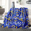 Los Angeles Rams Football Team Four Seasons Blanket Customized With Your Name Lightweight And Warm Perfect Gift For Home Office Camping Sofa Travel