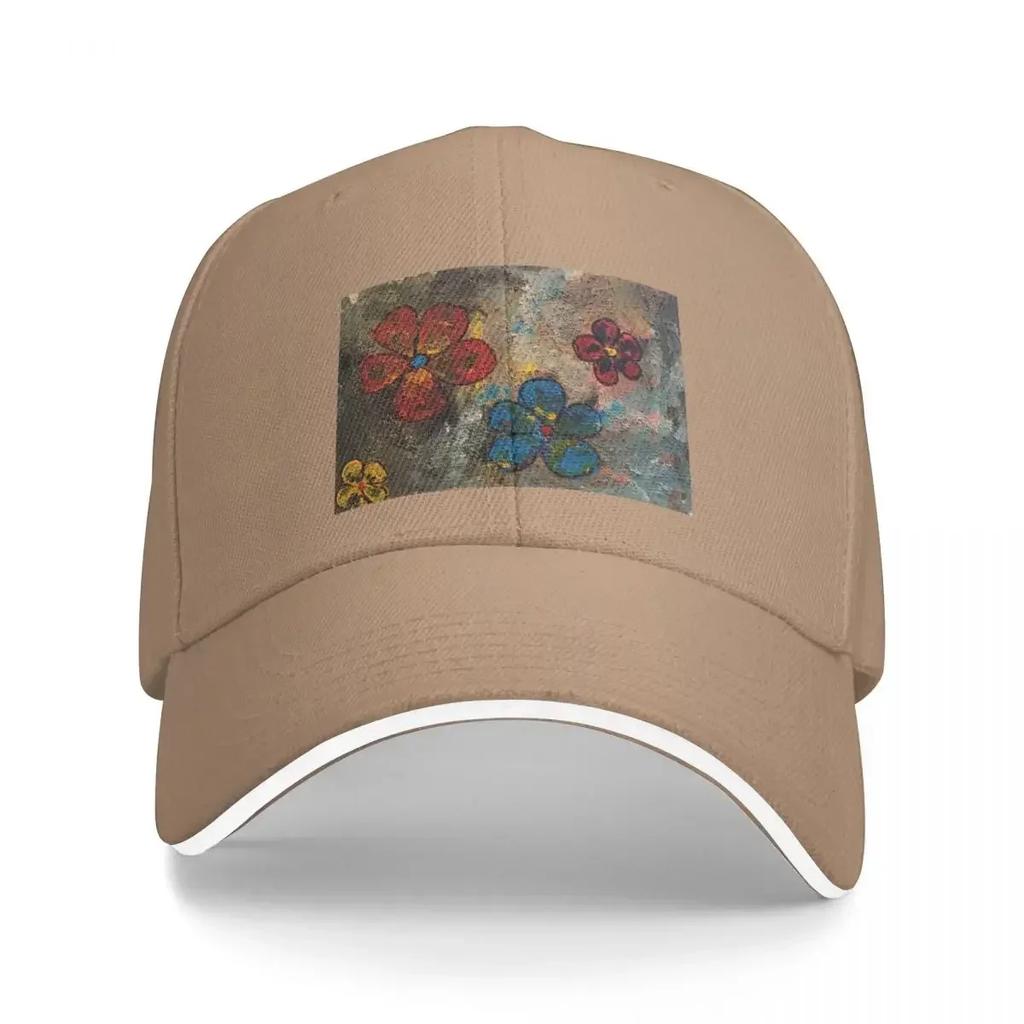 four flowers Baseball Cap Big Size Hat hard hat Unisex Womens