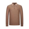 SEPTWOLVES Men's Textured Long-Sleeve Polo Shirt