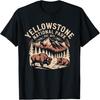 Yellowstone US National Park Bison Bear Vintage T-Shirt