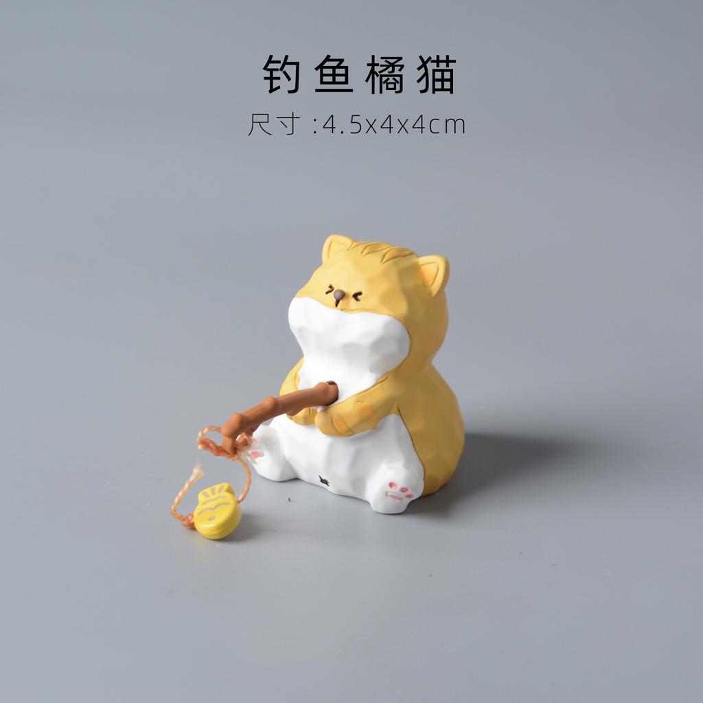 Mini Cute Cartoon Black Cat Statues Resin Animal Crafts Office Desk Accessories For Home Decoration Room Book Nook Decor Gifts