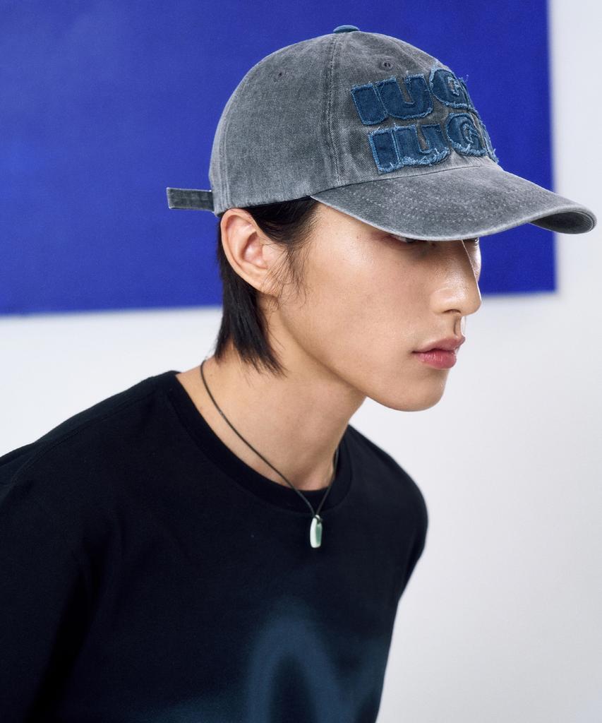 IUGAMAKARAS Washed Patch Ball Cap (Gray)